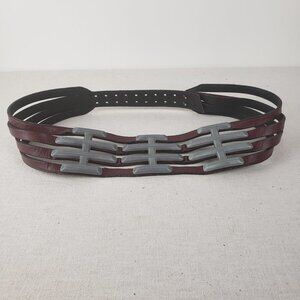 Apple Acc of NY Leather Corset Belt Apocalypse Avant Garde Brutalist Fits 29-34"